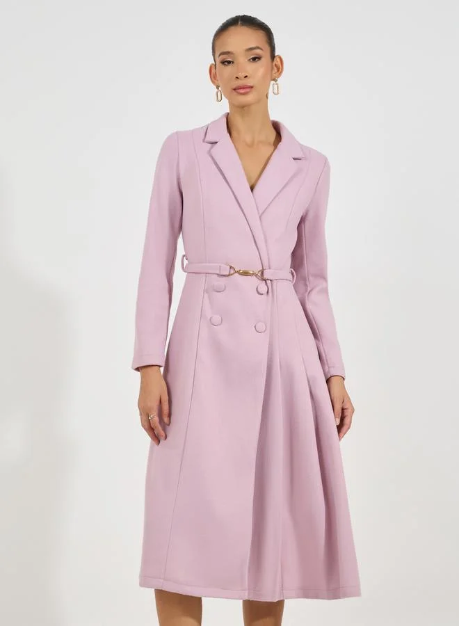 Styli Belted Midi Dress