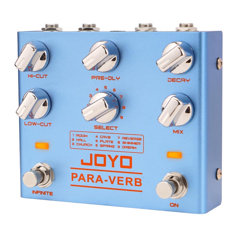 JOYO Digital Stereo Reverb Guitar Pedal 9 Modes RoomHallPlateShimmerDream More with HiCutLowCutPreDelay Infinite Trail Preset Save True Bypass PARAVERB R31 - Image 2