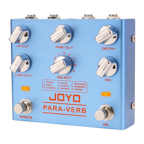 JOYO Digital Stereo Reverb Guitar Pedal 9 Modes RoomHallPlateShimmerDream More with HiCutLowCutPreDelay Infinite Trail Preset Save True Bypass PARAVERB R31 - Image 1