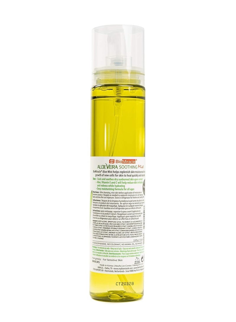 BioMiracle BioMiracle Aloe Vera Soothing Mist with 9 Natural Plant Extracts for Deep Hyration - 1 Spray Bottle, 3.9 FL Oz  - Image 2