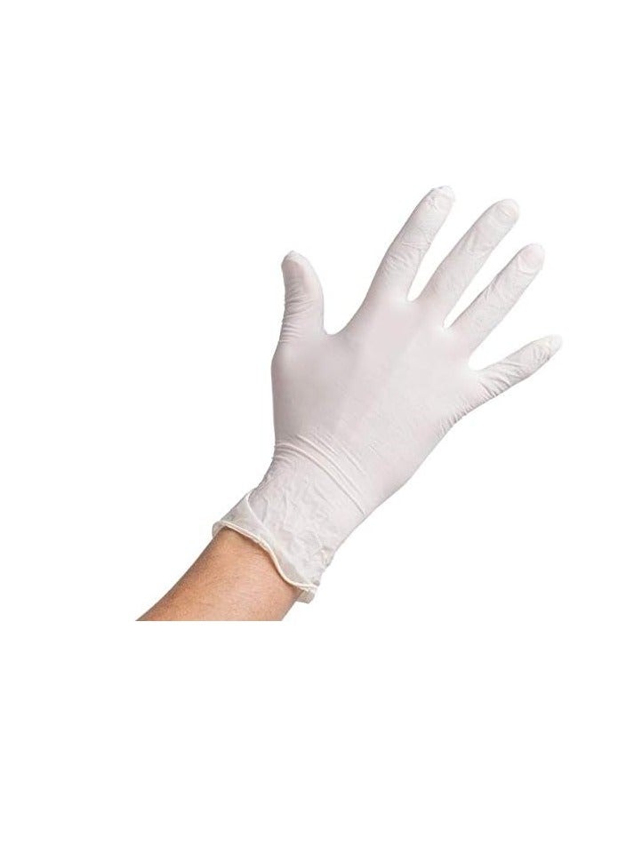 Powder Free Latex Gloves White - pack of 50 pcs