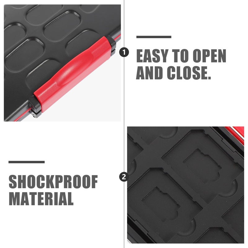Waterproof Shockproof Memory Card Case Organizer Portable Storage Box for Micro SD and Standard Cards - Image 4