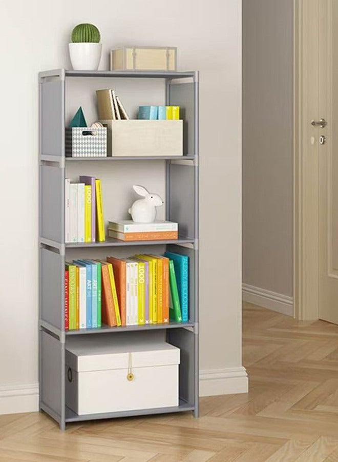Generic Storage Shelf for Closet Organization and Small Spaces, 4-Tier Bookshelf Bookcase for Bedroom and Living Room,Storage Rack,Bedroom Living Room Vertical Cabinet Bookshelf  - Image 1