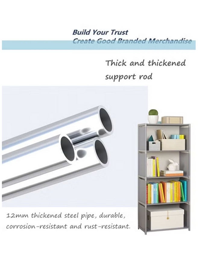 Generic Storage Shelf for Closet Organization and Small Spaces, 4-Tier Bookshelf Bookcase for Bedroom and Living Room,Storage Rack,Bedroom Living Room Vertical Cabinet Bookshelf  - Image 5
