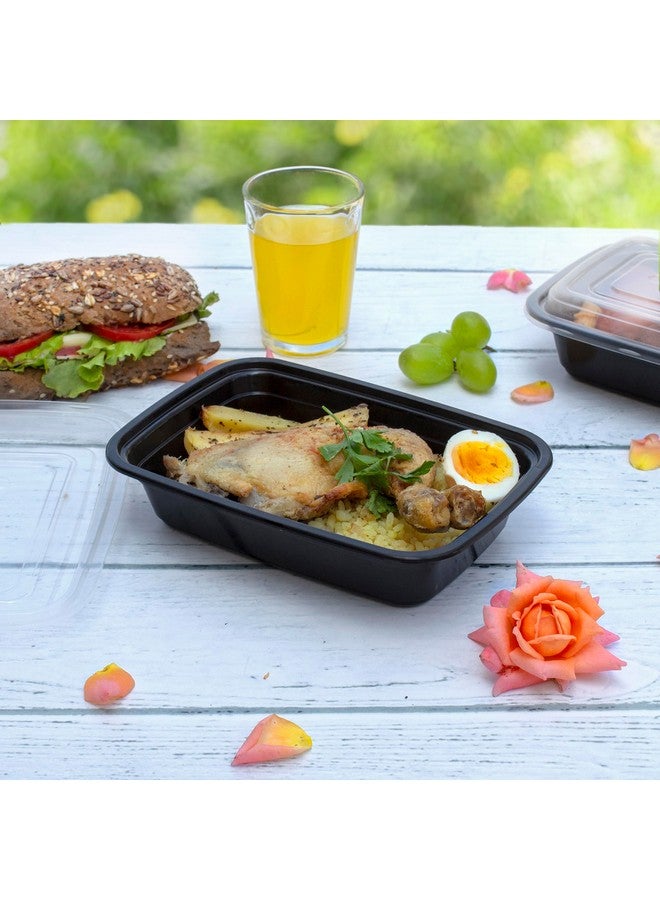 Comfy Package [24 oz -50 Count 1 Compartment Meal Prep Containers Reusable - Microwaveable, Dishwasher and Freezer Safe, BPA-Free, Portion Control and Convenience Food Storage with Lids, Stackable - Image 3