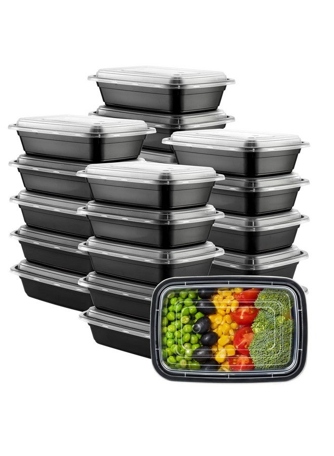 Comfy Package [24 oz -50 Count 1 Compartment Meal Prep Containers Reusable - Microwaveable, Dishwasher and Freezer Safe, BPA-Free, Portion Control and Convenience Food Storage with Lids, Stackable - Image 1