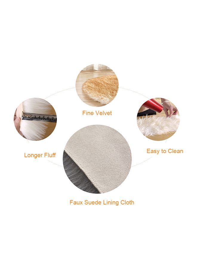 XiuWoo Fluffy Floor Rug White 30x5x20centimeter  - Image 3