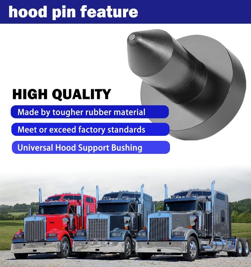 Camoo 924-5410 Hood Pin Poly Kit for Kenworth W900, T2000,T800, T660,T600A,T600,T470,T450, T440, T400 Hood Mounting Pin (set of 2) - Image 2