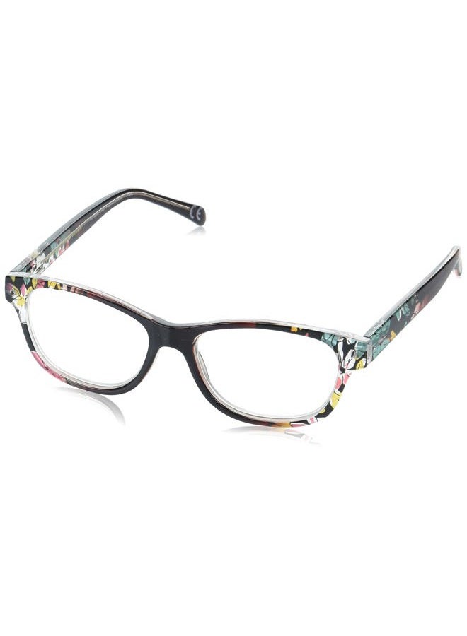 Foster Grant Sofia Vergara x Foster Grant Women's Linda Square Reading Glasses, Crystal Berry Floral - Image 1