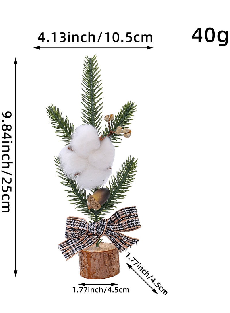 AUTOYSUR 3 قطع شجرة عيد الميلاد صغيرة أشجار عيد الميلاد الصغيرة مع ضوء خيوط زينة عيد الميلاد للطاولة شجرة صنوبر صناعية صغيرة لاحتفال عيد الميلاد ديكور المنزل - Image 5