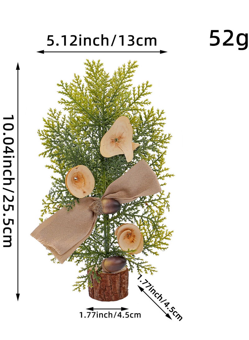 AUTOYSUR 3 قطع شجرة عيد الميلاد صغيرة أشجار عيد الميلاد الصغيرة مع ضوء خيوط زينة عيد الميلاد للطاولة شجرة صنوبر صناعية صغيرة لاحتفال عيد الميلاد ديكور المنزل - Image 4