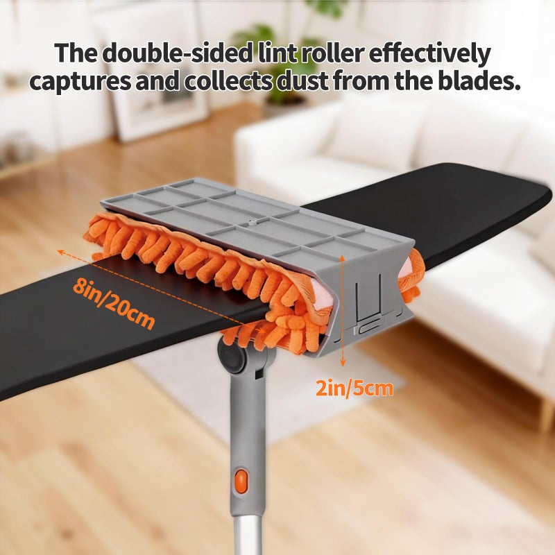 MNWHUC Ceiling Fan Cleaner Duster with 72â€˜â€™ Extendable Long Handle Cleaning Duster Kit, Reusable Chenille & Microfiber Mop Head for High Ceiling Fan Blade Wall Blinds Cobweb - Image 4