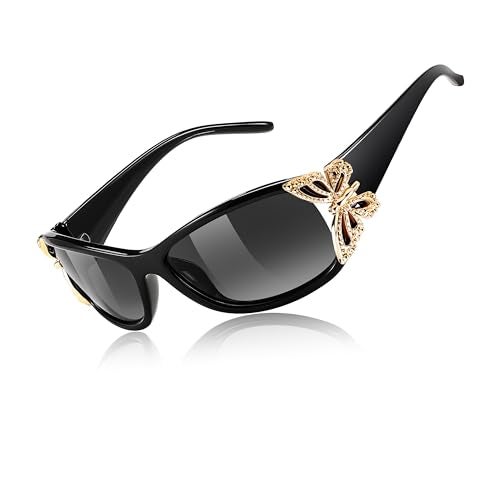 FEISEDY Trendy Polarized Y2K Sunglasses Wrap Around Butterfly Design Fashion Sunnies UV400 Protection B0078 - Image 1