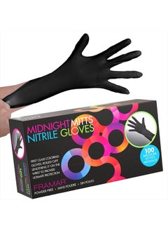 framar Powder Free Nitrile Gloves – 12 INCH Black Gloves Disposable Latex Free, Non Latex Gloves, Nitrile Gloves Medium Latex Free Gloves Medium, Guantes Desechables Medium Nitrile Gloves  - Image 1