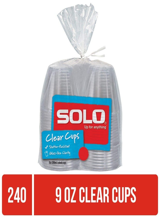 SOLO AC940-20001 Cup Company 9oz Clear Wine and Punch Plastic Cups, 6-Packs of 40ct (240ct Total) - Image 3