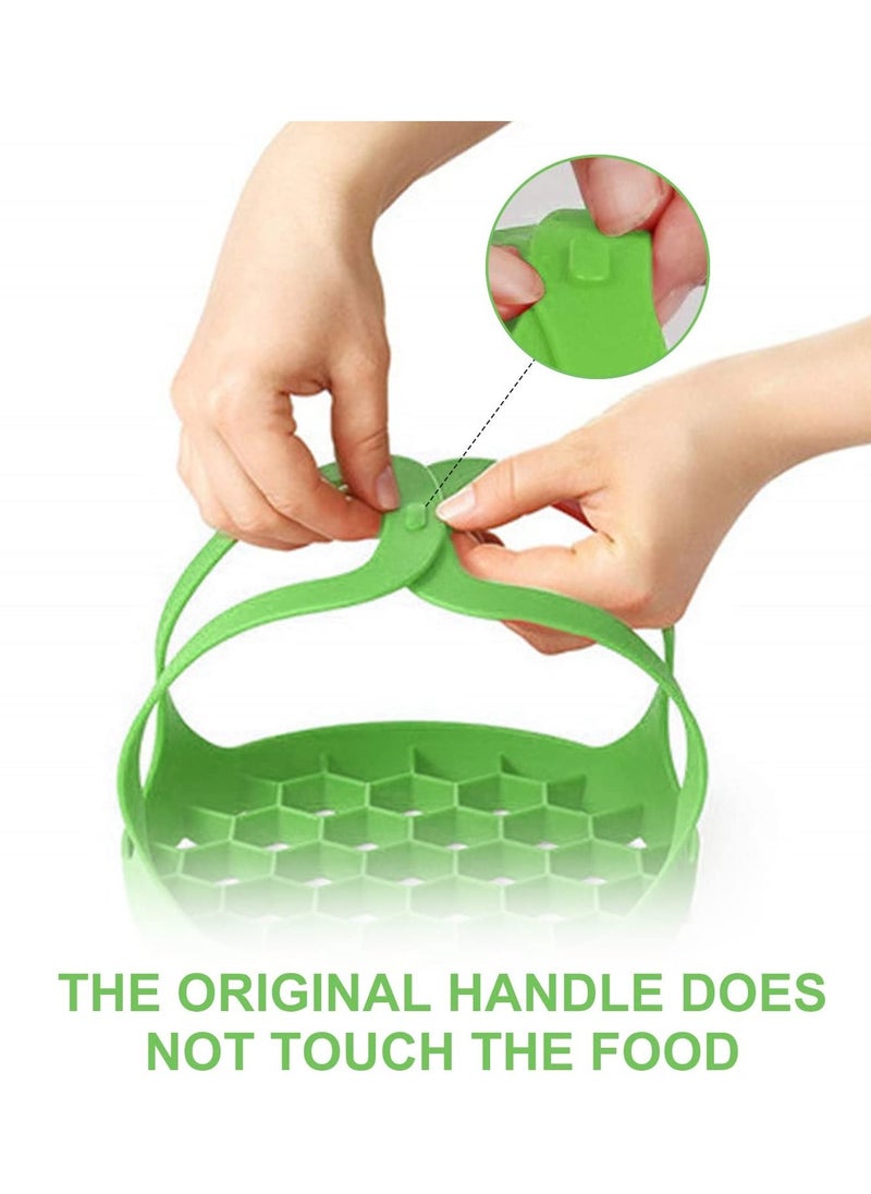SYOSI - Silicone Steamer Sling Portable Non-Stick Steamer Sling Anti-scalding Baking pan Lifting Steamer Rack Egg Steamer Rack and Baking Pan Sling 6 Qt / 8 Qt - Image 1
