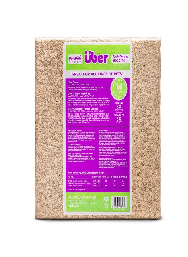 PETSPICK Uber Soft Paper Pet Bedding for Small Animals, Natural, 56L - Image 4