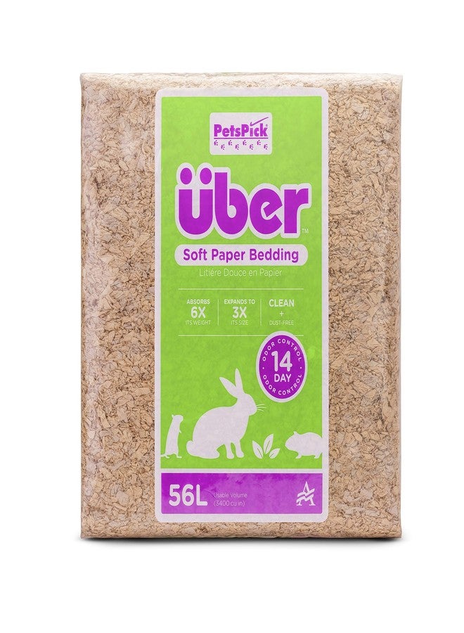 PETSPICK Uber Soft Paper Pet Bedding for Small Animals, Natural, 56L - Image 2