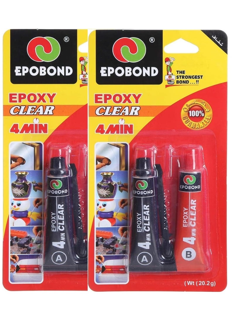 Epobond Epobond Epoxy Clear Adhesive 2 Tubes - 26.4g 2 Pieces  - Image 1