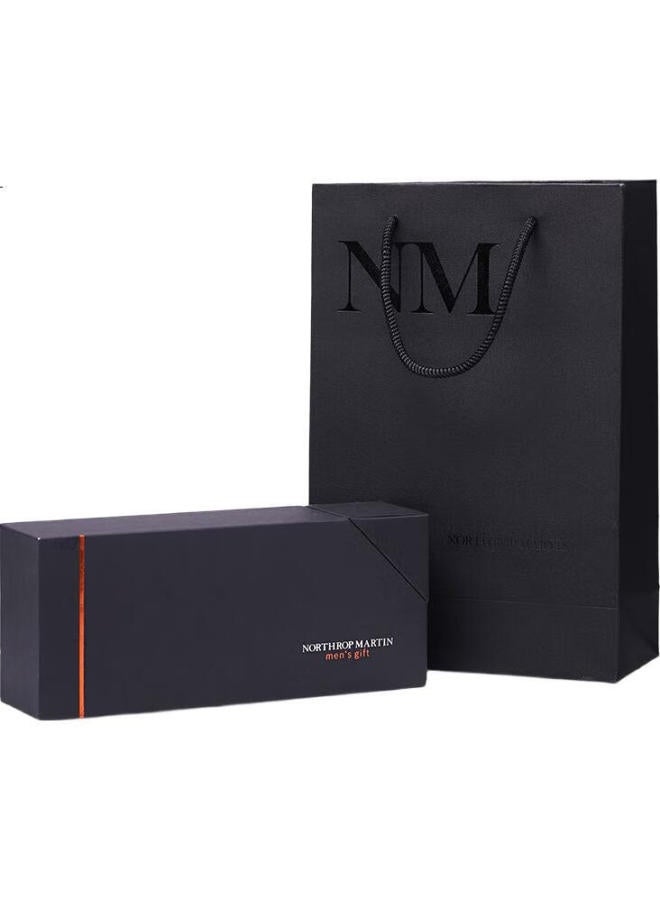 Northrop Martin High-End Silk Burgundy Necktie Men'S Formal Business Groom Wedding Handmade Gift Box Mdl2054 - Image 1