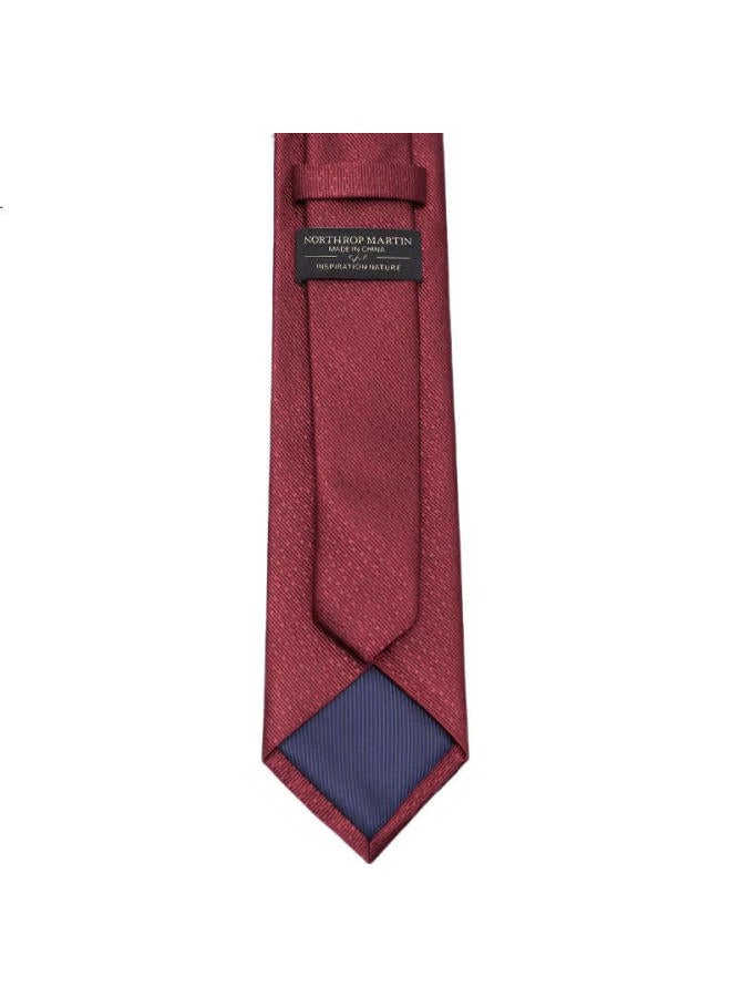 Northrop Martin High-End Silk Burgundy Necktie Men'S Formal Business Groom Wedding Handmade Gift Box Mdl2054 - Image 3