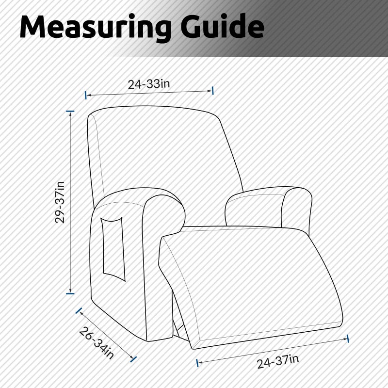 KEKUOU Recliner Chair Covers Lazy Boy Recliner Covers Stretch Couch Cover Slipcovers 1 Piece Furniture Protector with Elastic Bottom for Dog,Kids.(One Size, Black) - Image 4