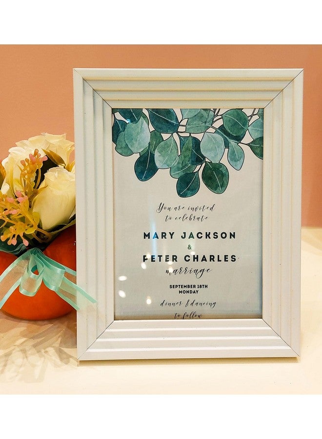 Art Street Premium 3D Table Top Photo Frame, Designer Picture Frames,Home Décor For Office Desk, Bedroom & Living Room (White, Size 6x8 inch) - Image 1