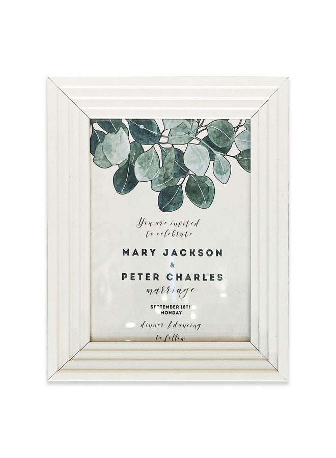 Art Street Premium 3D Table Top Photo Frame, Designer Picture Frames,Home Décor For Office Desk, Bedroom & Living Room (White, Size 6x8 inch) - Image 2