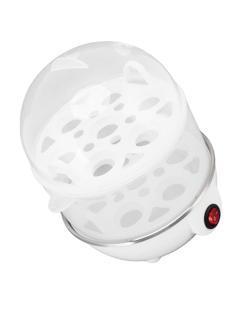 وعاء بيض، 350 واط، طبقتين، يسع 14 بيضة، طباخ بيض كهربائي، طباخ بيض سريع، إيقاف تلقائي للبيض الصلب (طبقتان أبيض) - Image 5