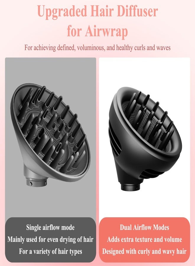ZEPHBLOW Wave Curl Diffuser for Dyson Airwrap - Dome and Diffuse Modes for Curl Wave Hair, Hair Diffuser Attachment Compatible with Airwrap Styler HS01/05, Black - Image 2