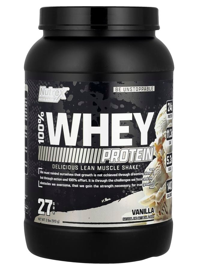 Nutrex Research 100% Premium Whey Protein Vanilla 2 lbs (913 g )