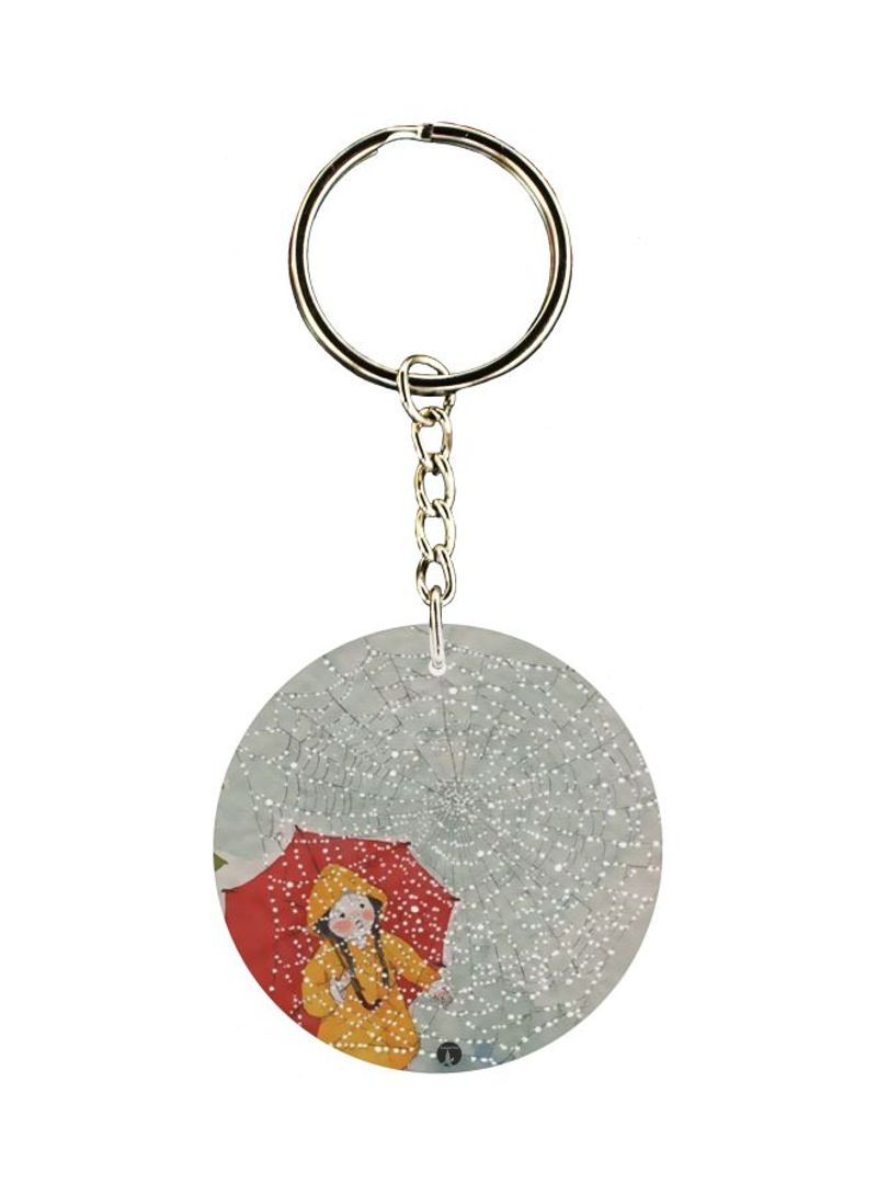 Cartoon Themed Single Sided Keychain