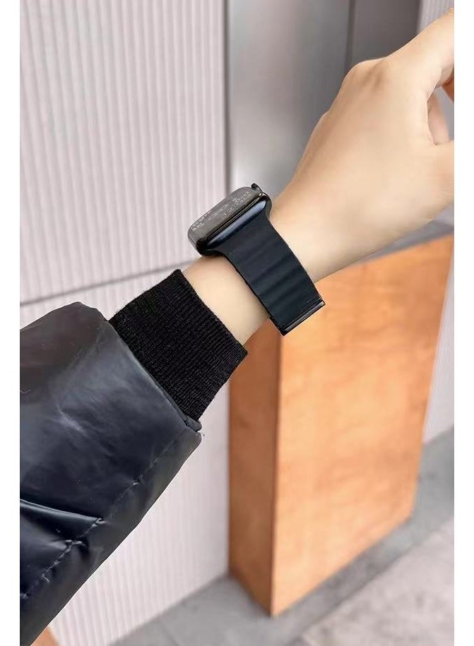 Watch Band Compatible for Apple Watch Series Band 42mm 44mm 45mm 46mm 49mm women, Genuine Leather Double Tour Designed Slim Replacement Strap for iWatch Series10 9 8 7 6 SE - Image 2