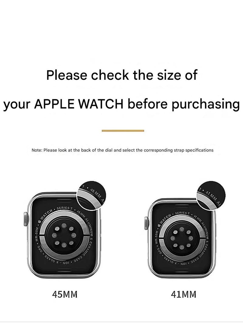 Watch Band Compatible for Apple Watch Series Band 42mm 44mm 45mm 46mm 49mm women, Genuine Leather Double Tour Designed Slim Replacement Strap for iWatch Series10 9 8 7 6 SE - Image 5