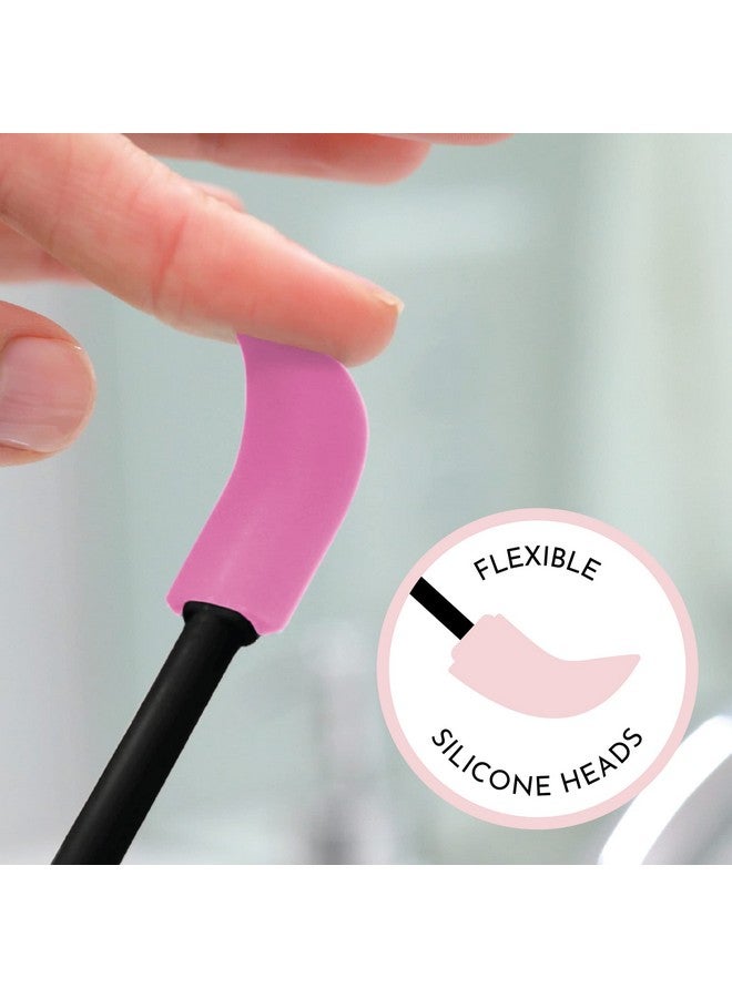 إس آند تي إن سي ملاعق مكياج ملعقة كبيرة وصغيرة لمستحضرات التجميل والعناية بالبشرة طقم مكون من قطعتين أسود/وردي - Image 4