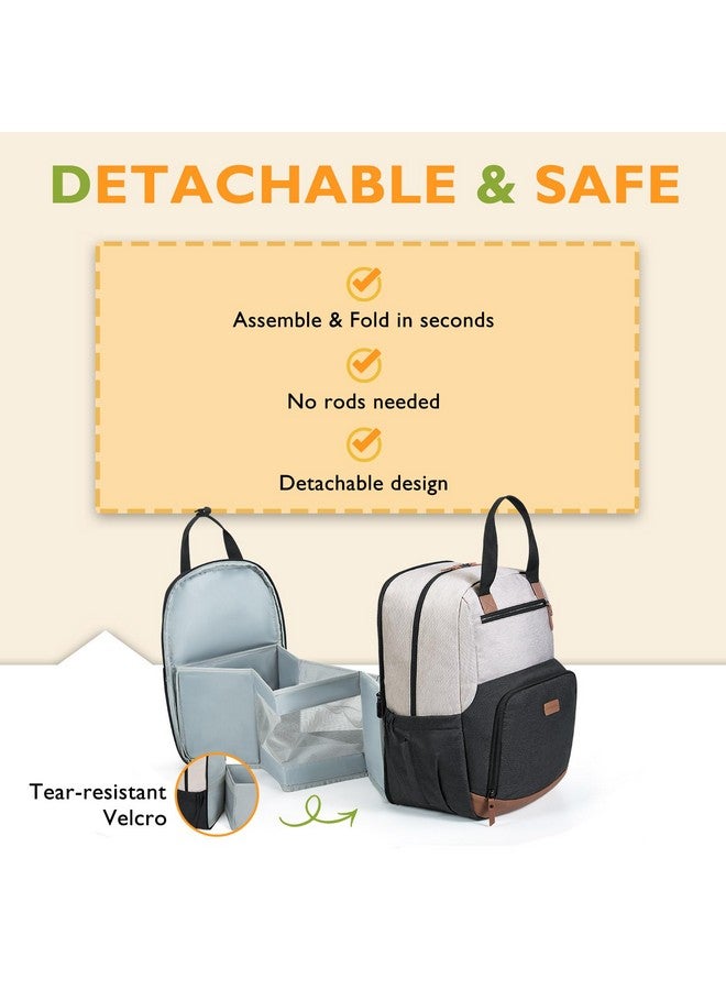 mommore Diaper Bag Backpack with Changing Station Large Travel Diaper Bags Unisex Baby Bag with Changing Pad, Stroller Straps - Image 1
