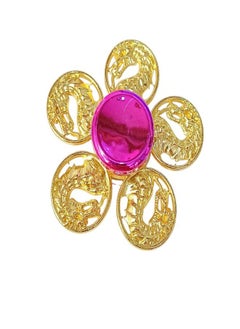 Spinner Luxury Gold Zinc Alloy Fidget Spinner with Dragon Design with Pink Center  - Durable and Portable Handheld for Comfort and Focus Fidget Spinner  - Image 1