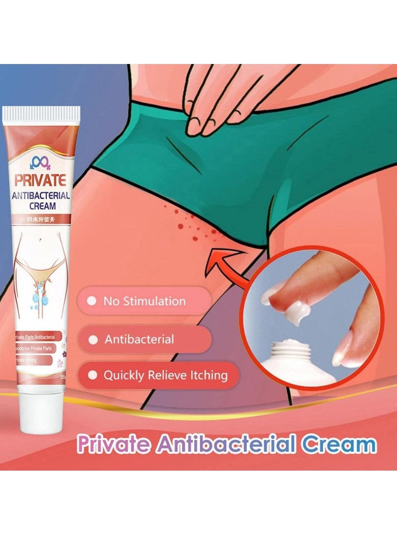 Sumifun Private Antibacterial Cream Anti Itching Women Private Care Private Relief More Moisture Smooth Care Relieves Itching Burning Cracking Intimate Skin Cream Relieves Feminine Dryness and Dandruff Related to Fungal Infections Itching Cream 20g  - Image 4