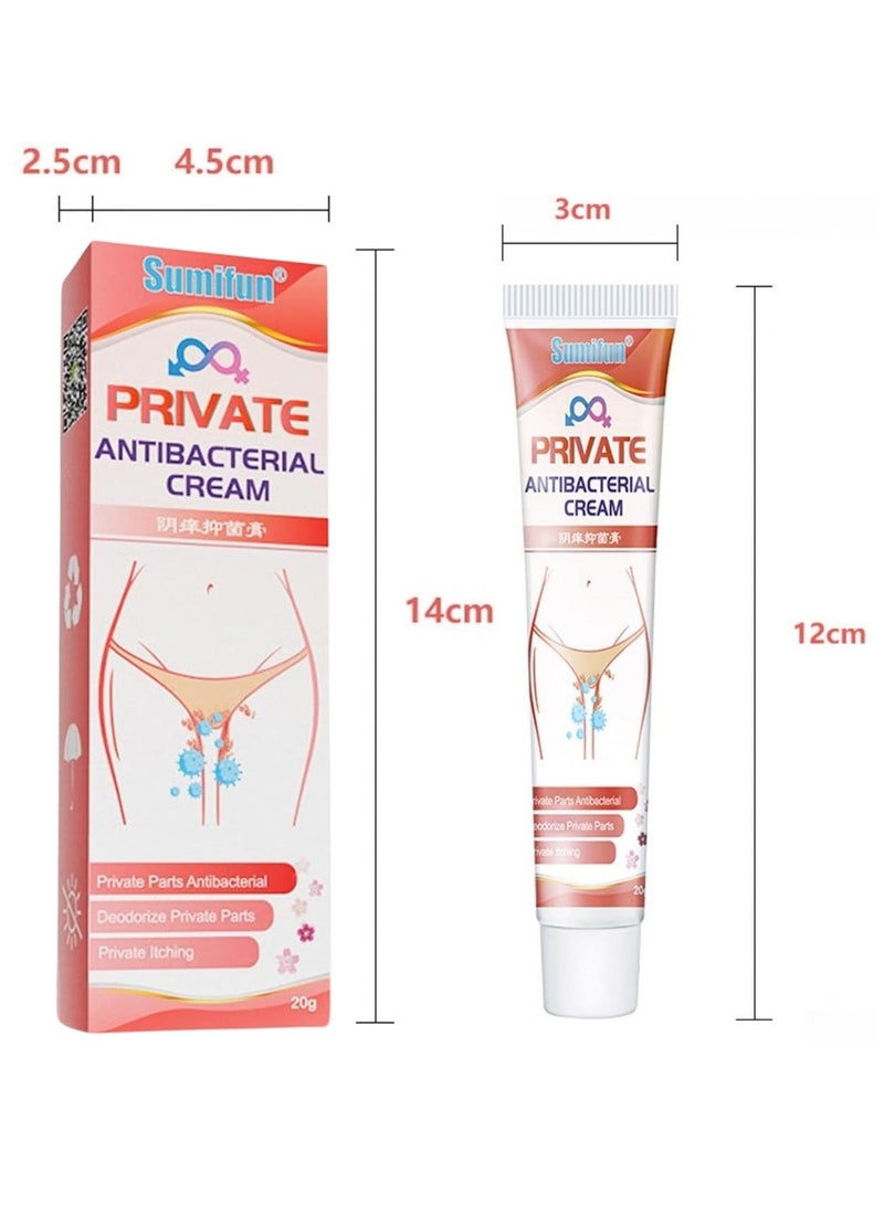 Sumifun Private Antibacterial Cream Anti Itching Women Private Care Private Relief More Moisture Smooth Care Relieves Itching Burning Cracking Intimate Skin Cream Relieves Feminine Dryness and Dandruff Related to Fungal Infections Itching Cream 20g  - Image 5