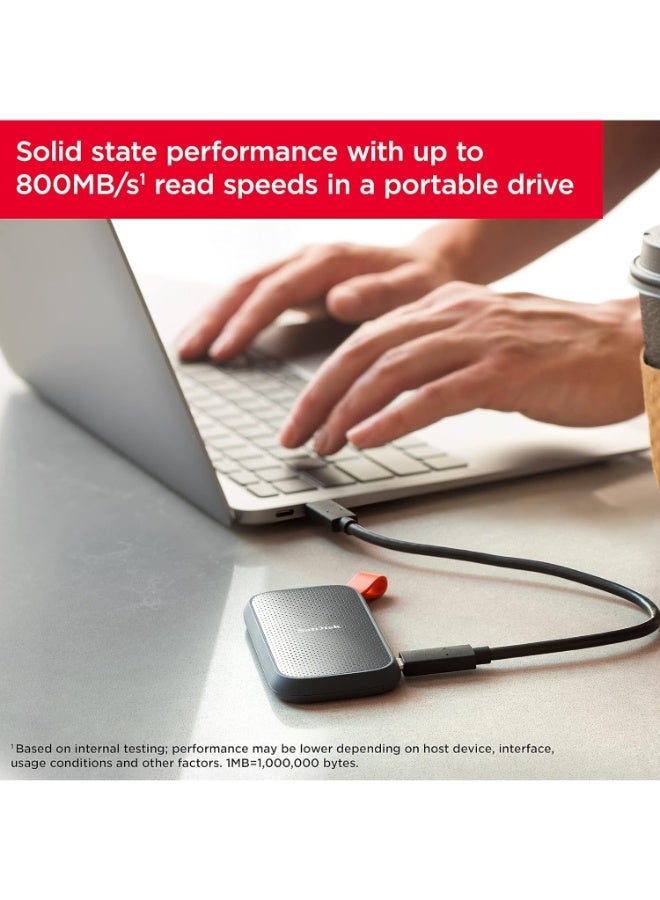 sandisk 1TB Portable SSD USB 3.2 Gen 2, 800MB/s Sequential Read Speed, USB-C, 2m Drop Protection, Compact and Durable Storage for Laptops and Desktops | SDSSDE30-1T00-G26 - Image 4