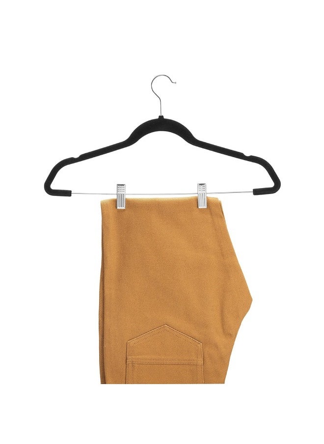 ZOBER Premium Velvet Skirt Hangers (30 Pack) Non Slip Velvet Pants Hangers with Metal Clips, 360° Hook, Durable Ultra Thin Space Saving Velvet Hangers, Notched Clothes Hangers for Suits, Dress & Shirt  - Image 3