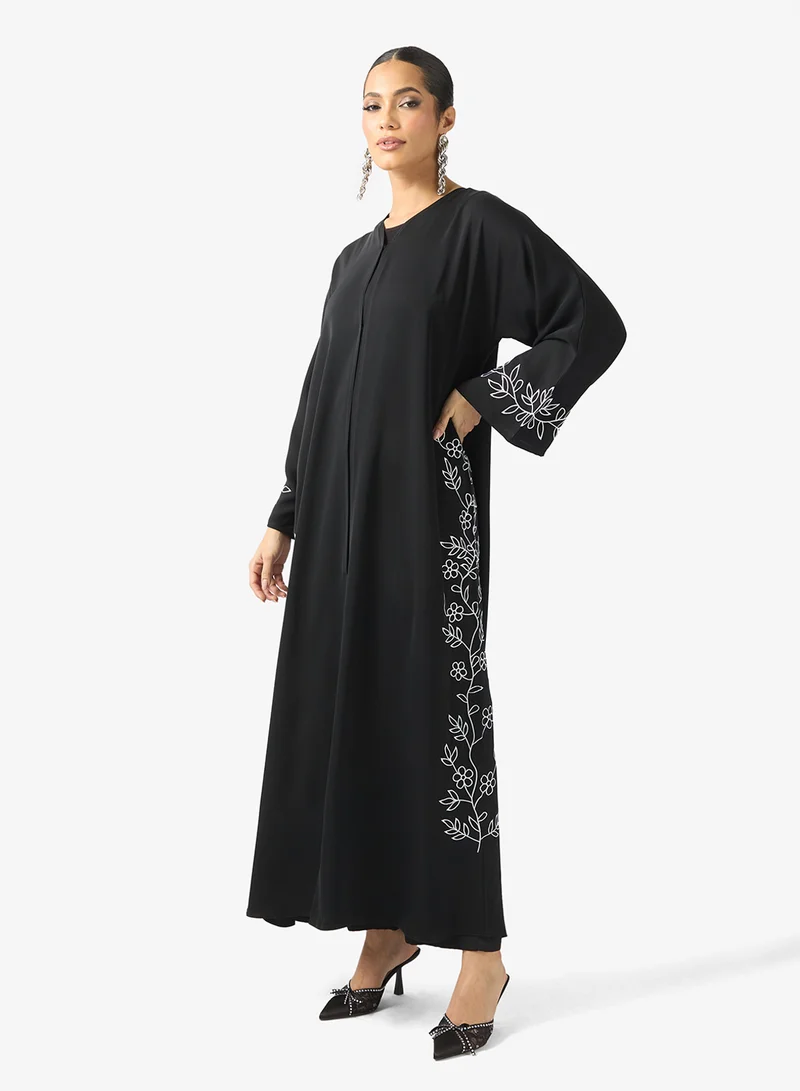Floral Print Abaya & Sheila