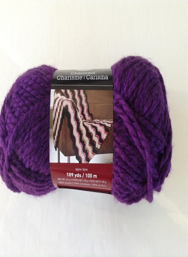 Charisma Loops & Threads Charisma Yarn, 1 Ball, Dark Purple, 3.5 Ounces - Image 2