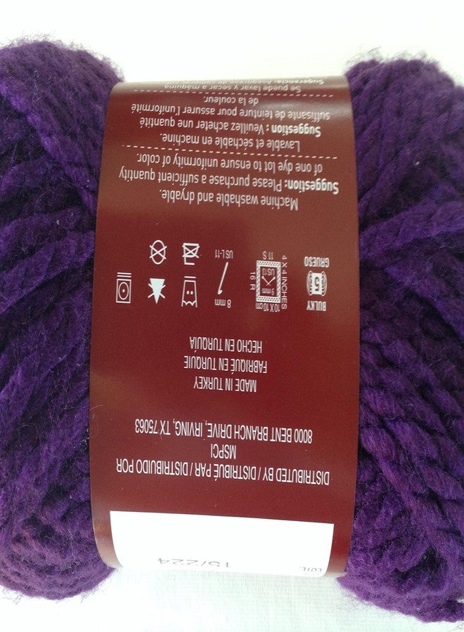 Charisma Loops & Threads Charisma Yarn, 1 Ball, Dark Purple, 3.5 Ounces - Image 3