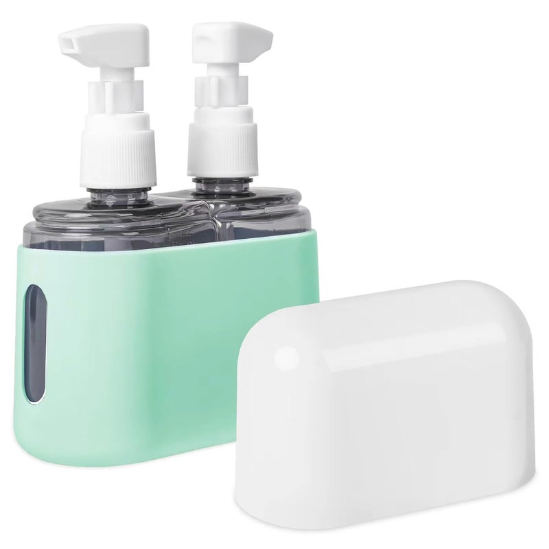 Yamadura Travel Bottles for Toiletries, TSA Approved, 2 Pack Refillable Pump Bottles, Green