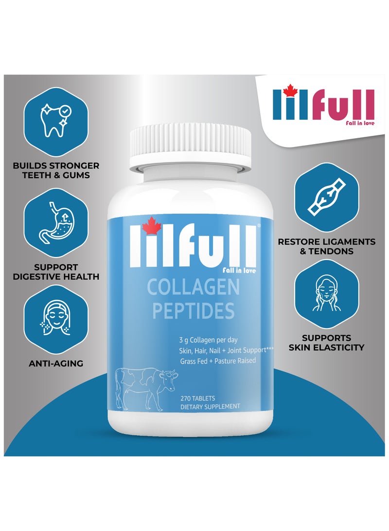 lilfull Collagen Peptides - 270 Tablets | Promotes Hair Growth & Nail Strength - Image 5