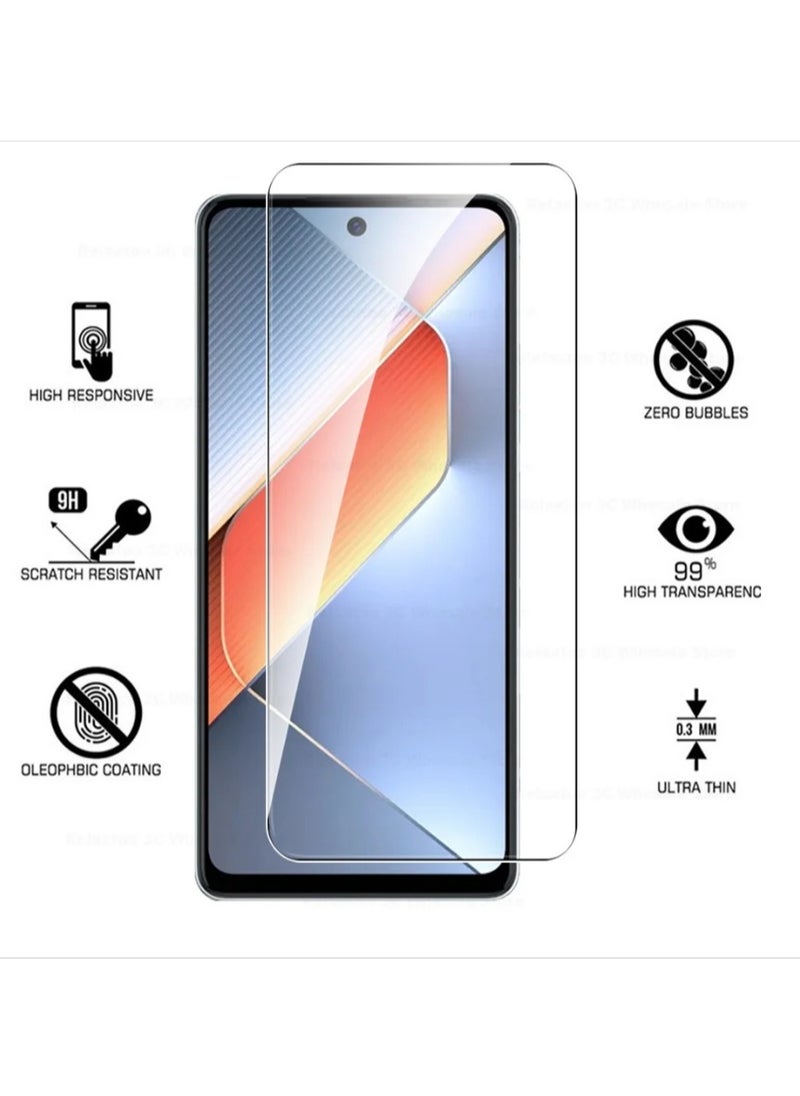 Generic - 2 Pack for tecno pova 6 pro Screen Protector [Support Fingerprint Unlock], High definition transparent anti-scratch, no bubbles, easy to install - Image 1