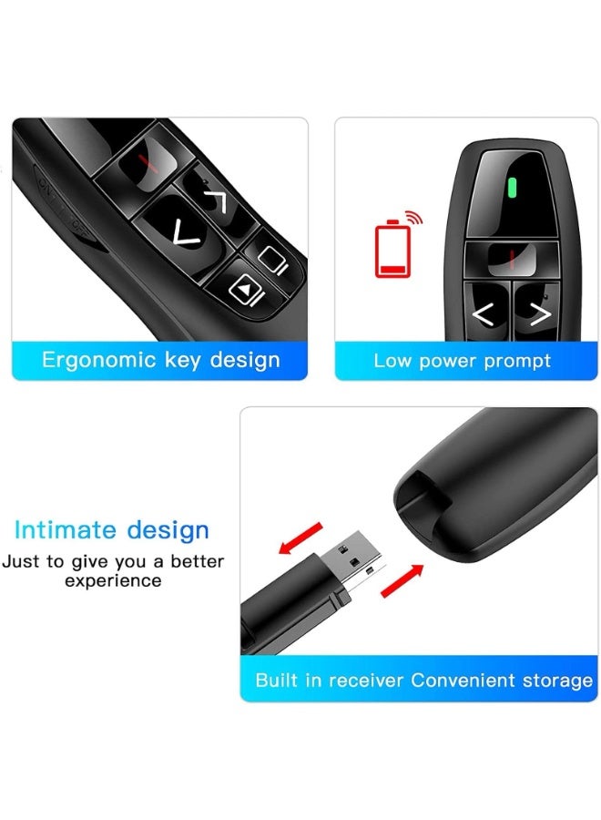 Presentation Remotes | Computer Clicker for Presentations | Remote USB Control Powerpoint PPT Clickers for Most Computers Laptops