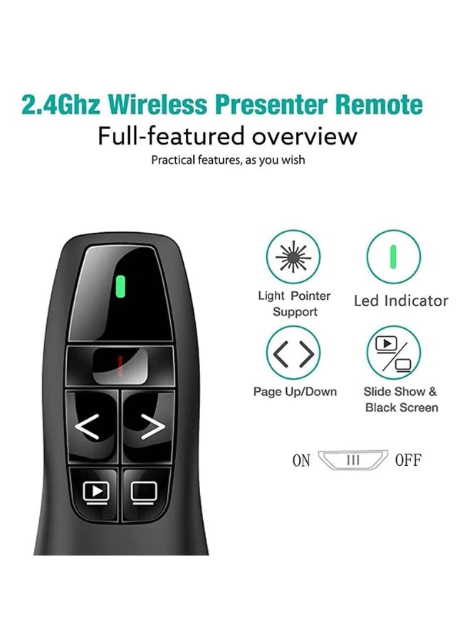 Presentation Remotes | Computer Clicker for Presentations | Remote USB Control Powerpoint PPT Clickers for Most Computers Laptops