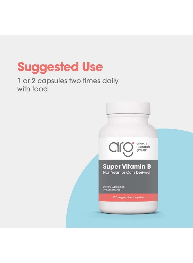 اليرجي ريسيرتش جروب مجموعة أبحاث الحساسية - فيتامين ب المركب الفائق - فيتامين ب للرجال والنساء، مكمل فيتامين ب، فيتامين ب12، فيتامين ب6، كبسولات نباتية، خالية من الذرة والخميرة - 120 كبسولة - Image 4